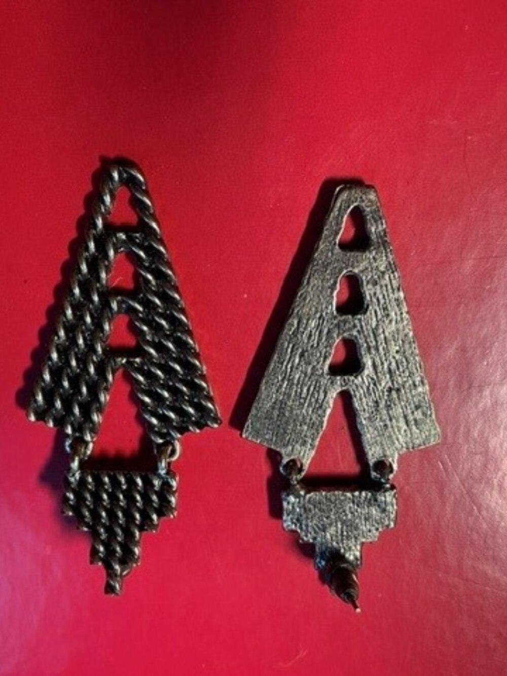 Triangle metal earrings